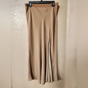 Forever 21 Tan Silky Soft Skirt Size L/XL